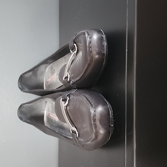 Prada Black Leather Kitten Heels - Picture 3 of 8